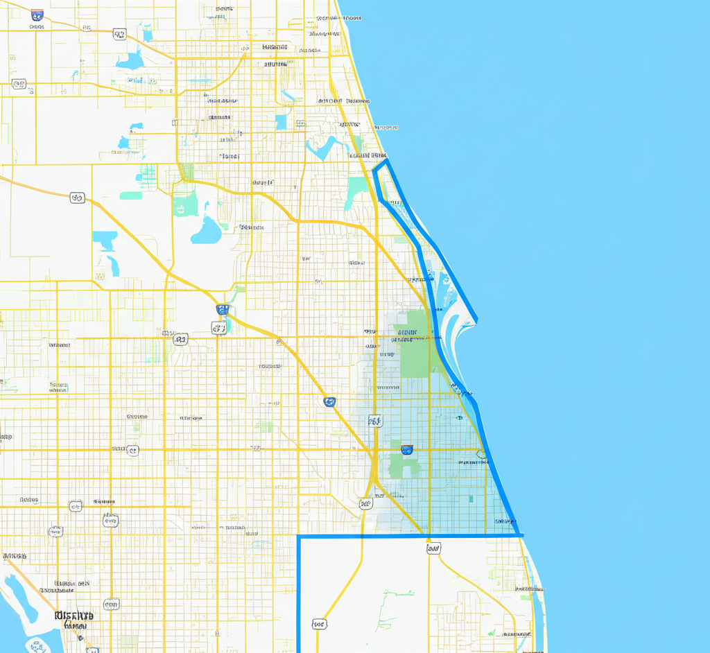 Palm Beach cleaning service area map